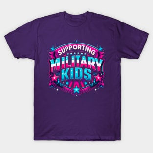 Military Kids, Brave Purple up Souls T-Shirt